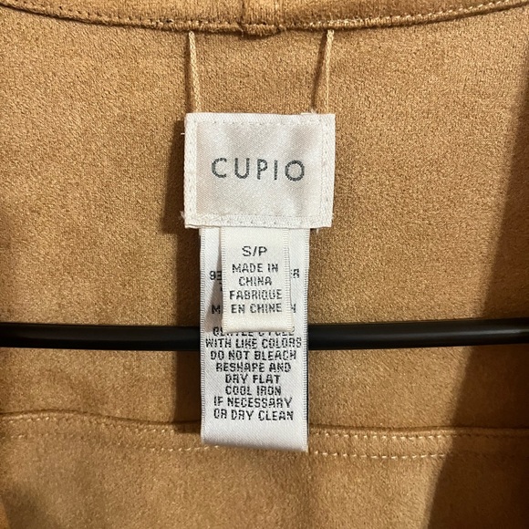 Cupio Reversible Floral tan/black Open Front Cardigan Ruffle Trim Women's XL - Picture 2 of 3